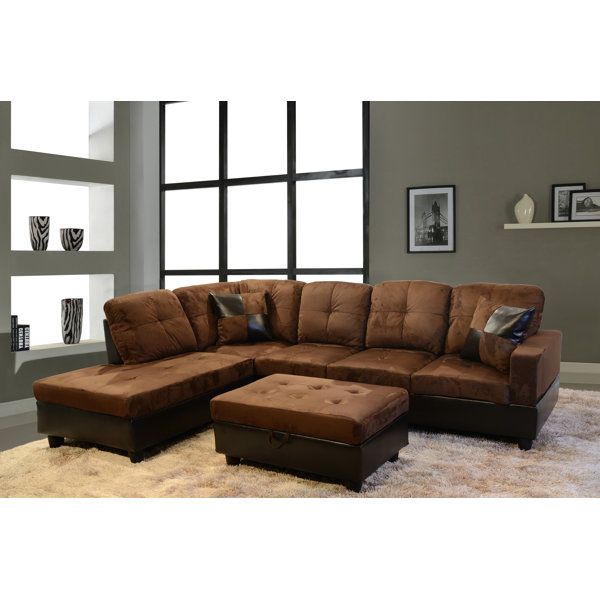Dark Brown Leather Sectional Wayfair