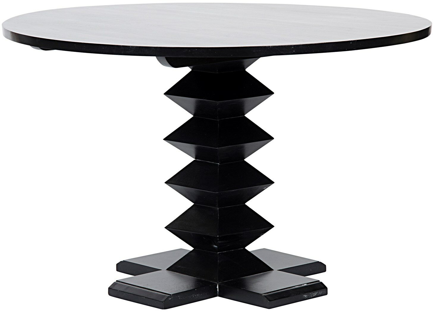 Zig-Zag Solid Wood Dining Table