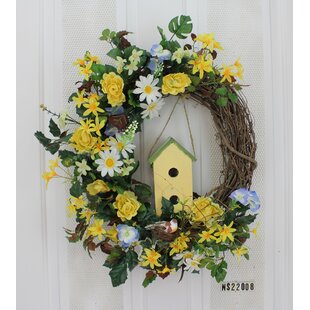 Details about   ROSE & LAVENDER LILAC DOOR WREATH WITH SITTING FAIRY FLOWERS DOOR DISPLAY 