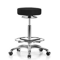 12 Year Warranty Perch 360 Degree Stationary Height Adjustable Massage Therapy Swivel Stool Workbench Height 300-Pound Weight Capacity Black Vinyl 