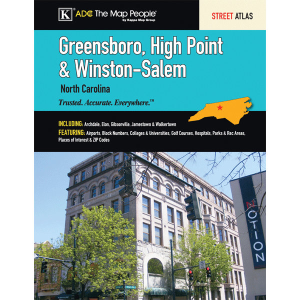 Universal Map Greensboro Winston High Point Burlington Atlas Wayfair