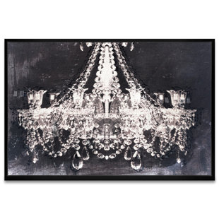 Chandelier Canvas Wayfair Dramatic Entrance Night Chandelier Framed Graphic Art Print On Canvas