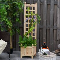 Large Box Planter Rectangular With Aeration Slats & Handle Window Sill Or Patio 