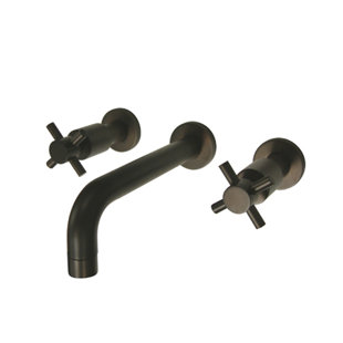 Go to store & view more images Elements of Design South Beach Double Cross Handle Wall Mount Vessel Sink Faucet