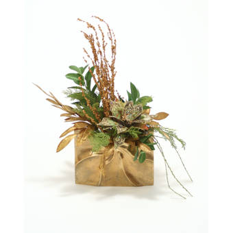 Distinctive Designs Sequined Branches Poinsettia Floral