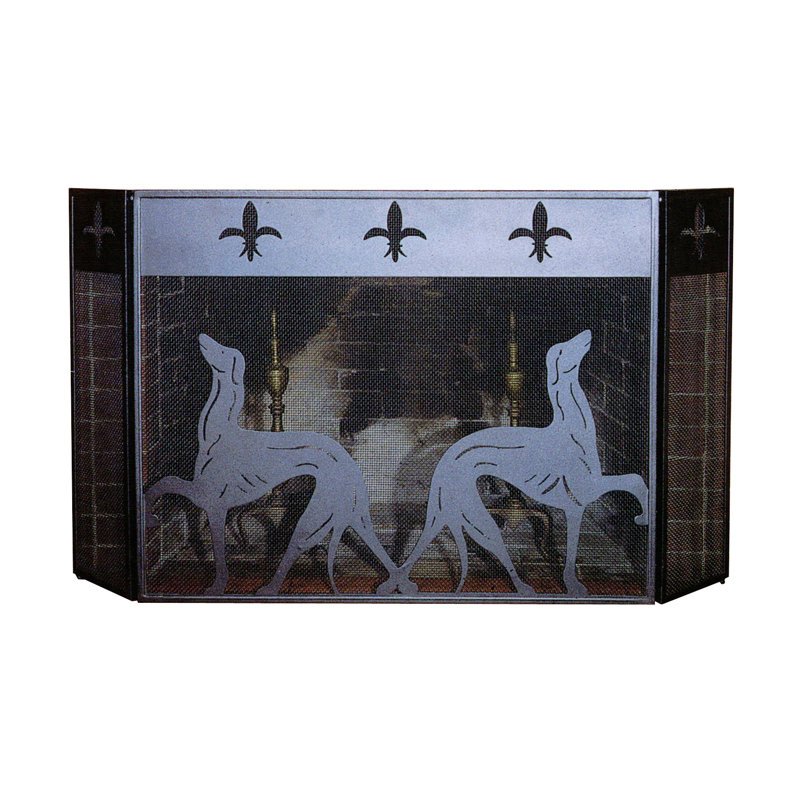 Meyda Tiffany Greyhound 3 Panel Steel Fireplace Screen Wayfair