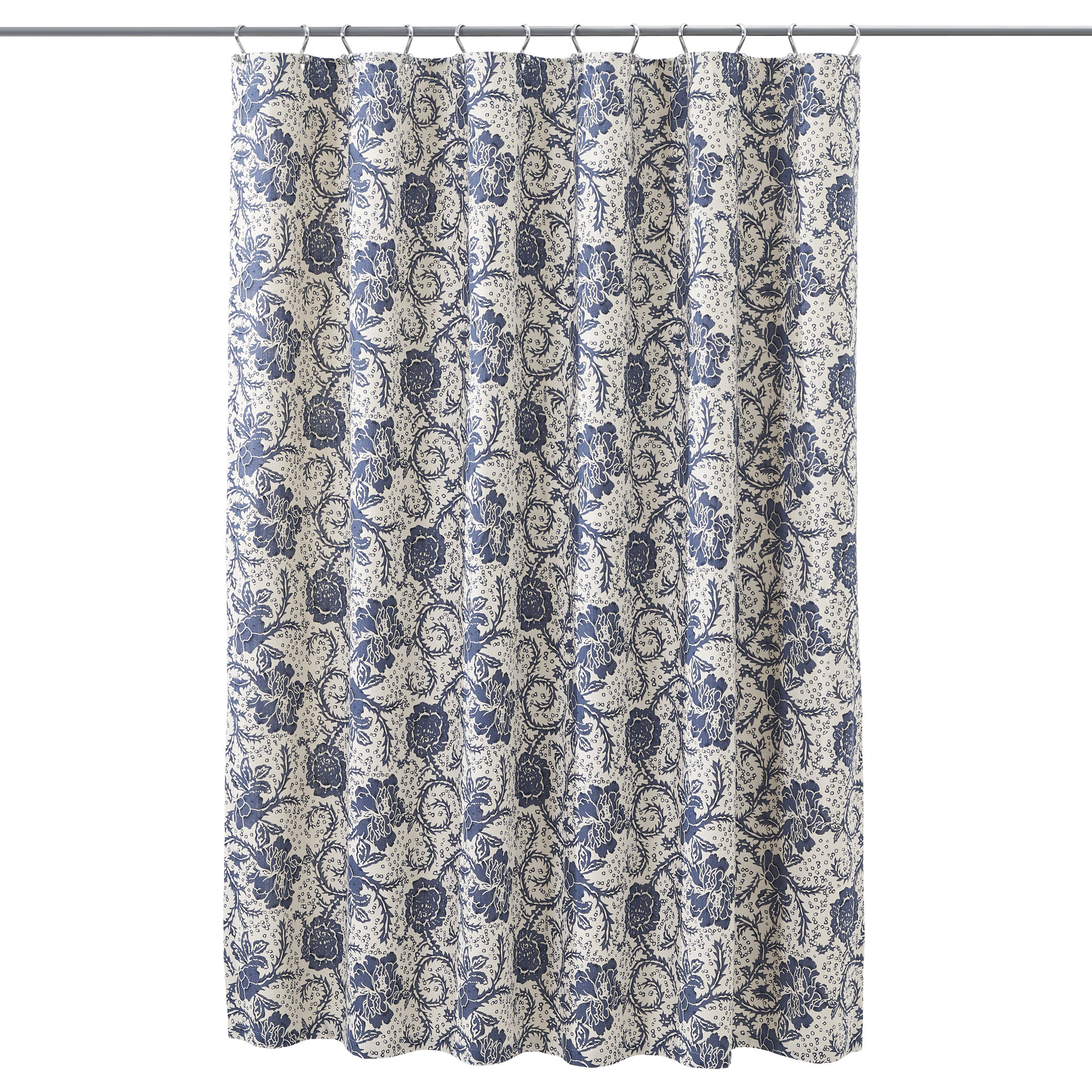 Charlton Home® Besmira 100 Cotton Floral Single Shower Curtain Wayfair