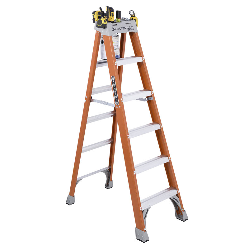 Louisville Ladder 6 Ft Fiberglass Step Ladder Type Ia 300 Lb Load Capacity Fs1506 Wayfair