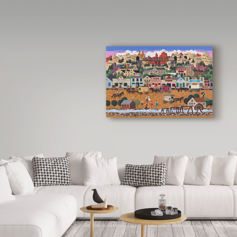 Trademark Art Old Western Shop Acrylic Painting Print On Wrapped