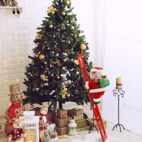 Details about   Animated Musical Santa Claus Electric Climbing Ladder Up Tree Christmas Decor US 