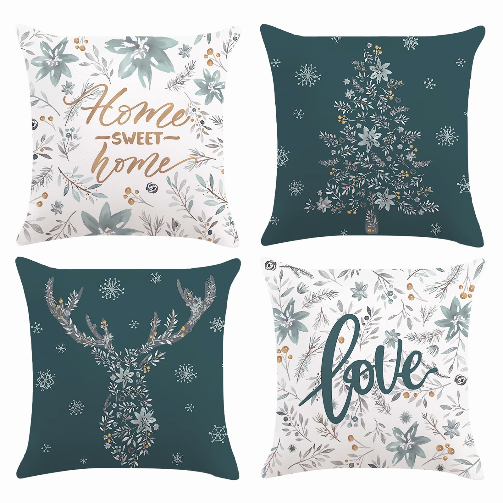 Winter throw pillow covers Clearance