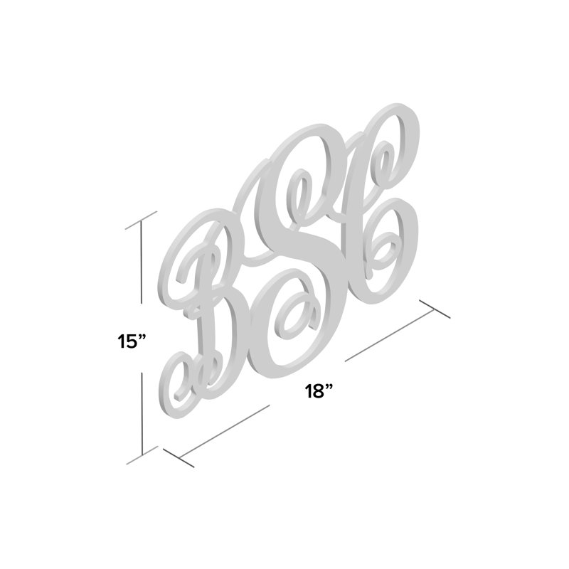 Winston Porter 3 Letter Script Monogram Wall Decor Reviews Wayfair