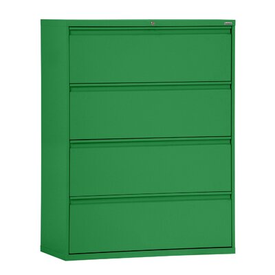 4 Drawer Lateral Filing Cabinet Symple Stuff Finish Green Size