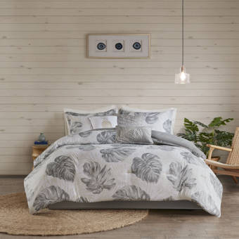 Beachcrest Home Amy Seersucker Palm Comforter Set Reviews Wayfair
