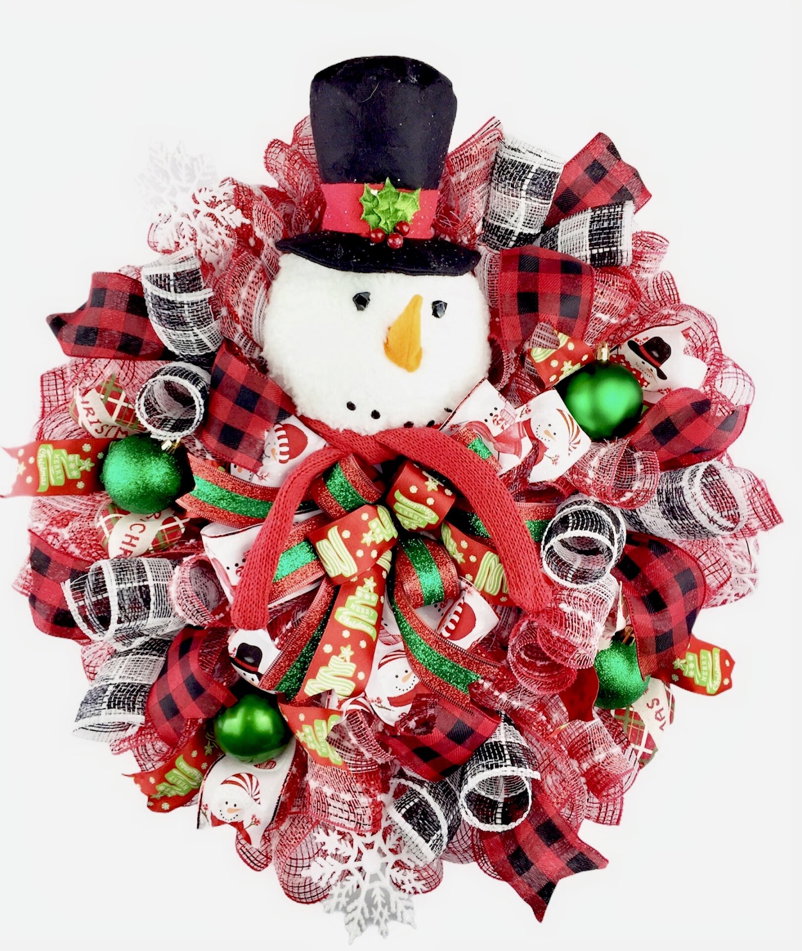 snowman hat wreath