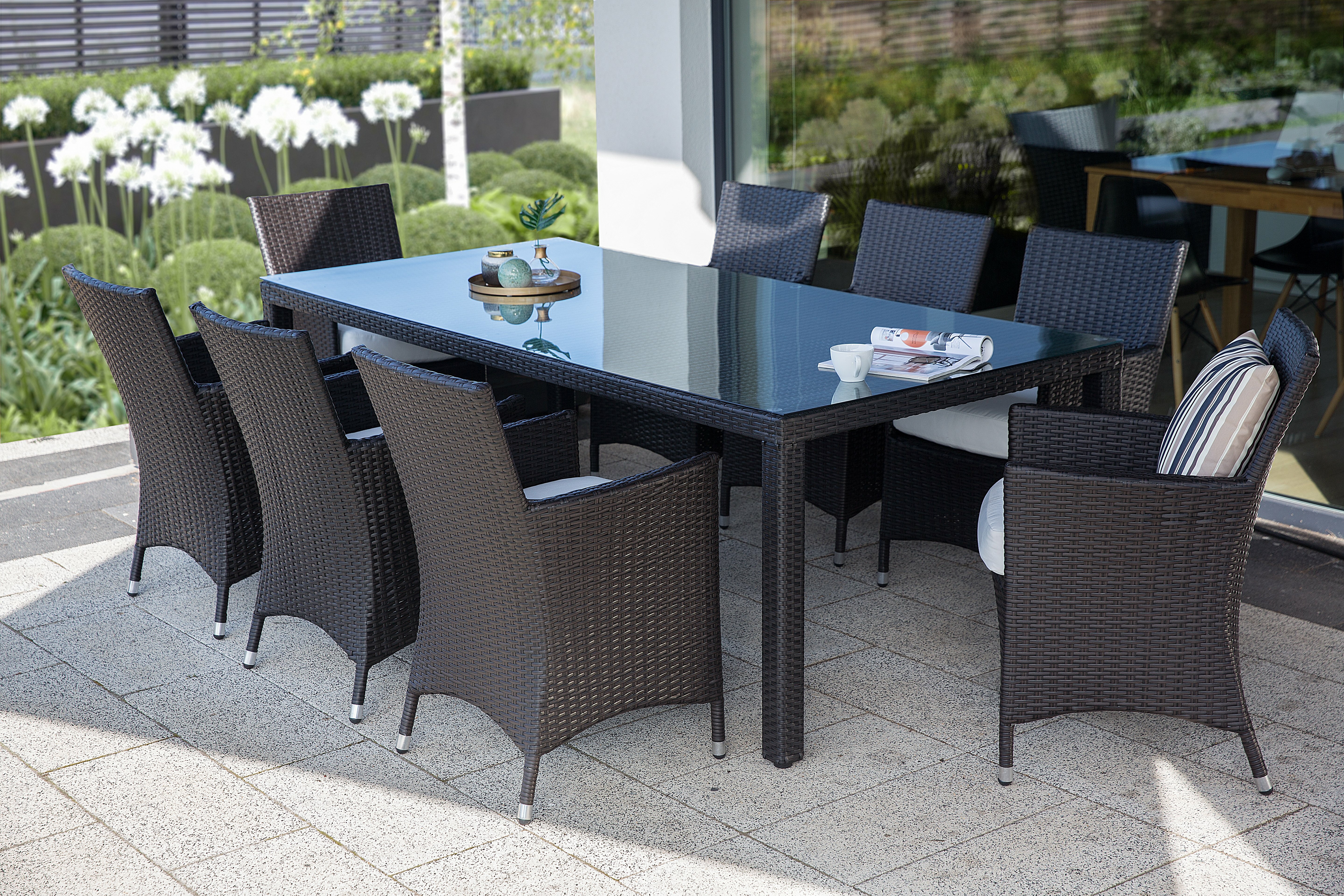 resin wicker patio dining table