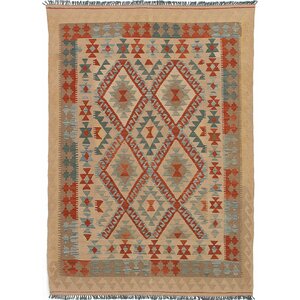 Novalie Kilim Wool Cream Area Rug