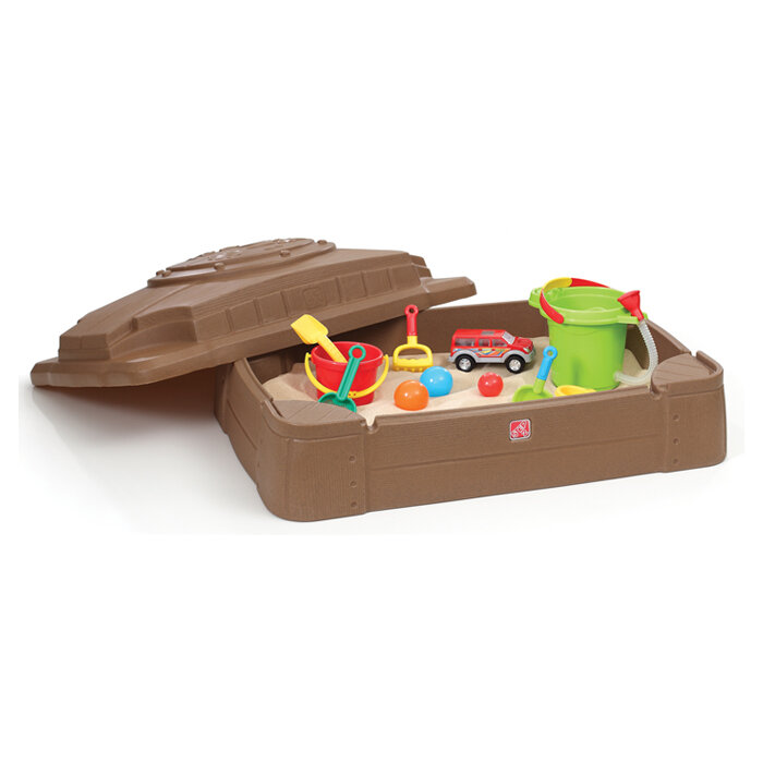 Step2 Play and Store 2' Rectangular Sandbox with Cover