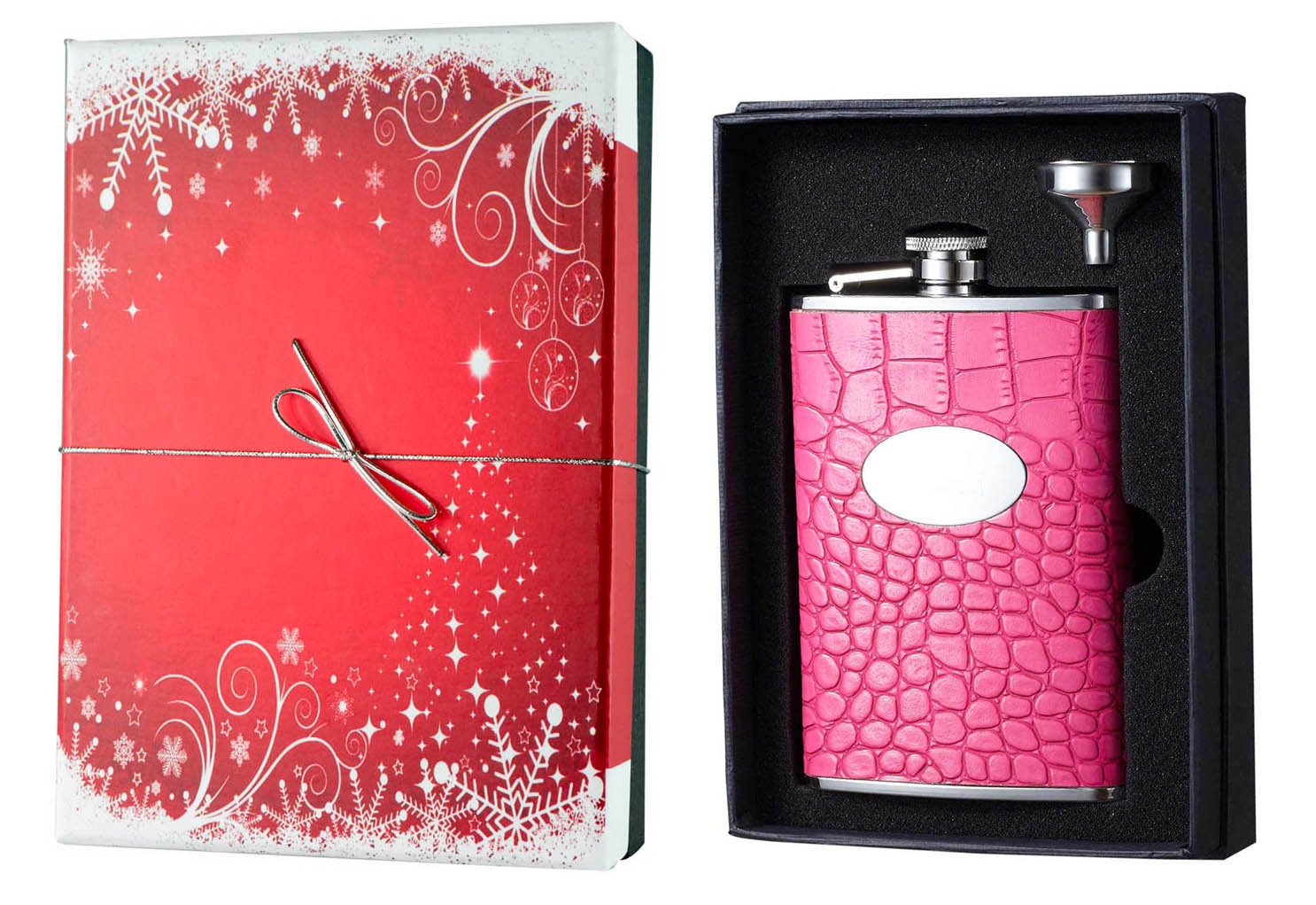 Visol Products Essential Ii Arojo Hot Leather Holiday Liquor Flask Gift Set Wayfair