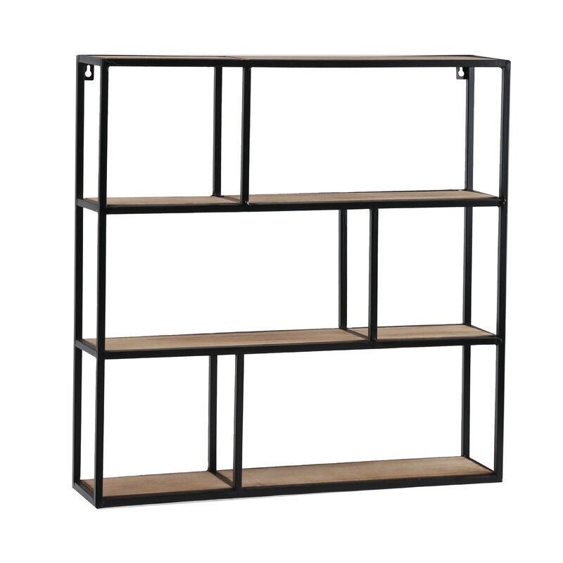 square metal shelf