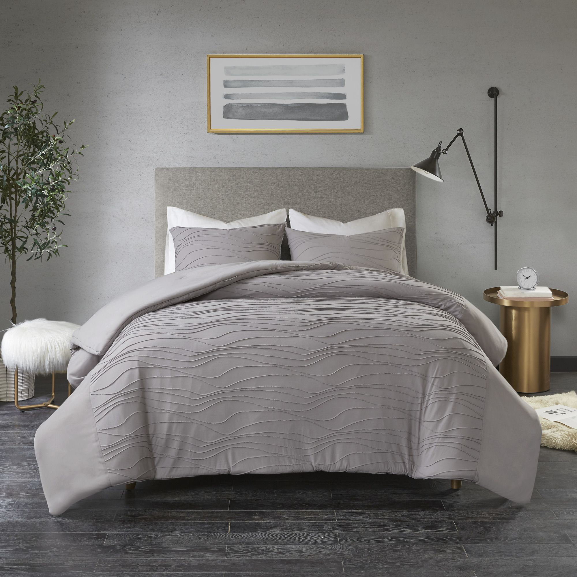 Wrought Studio Doug Jersey Knit Pleated Comforter Set Wayfair