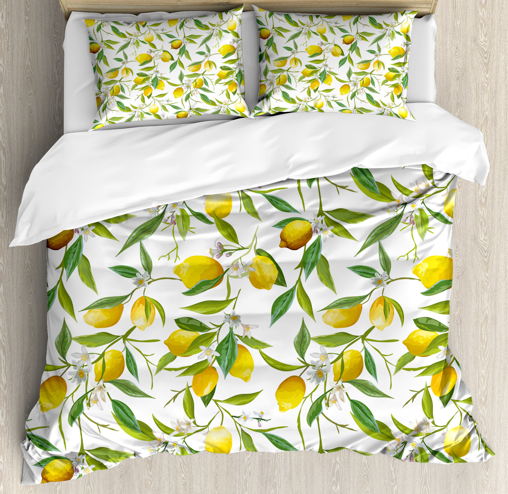 East Urban Home Nature Flowering Lemon Woody Plant Romance Habitat Citrus Fresh Background Duvet Cover Set Wayfair