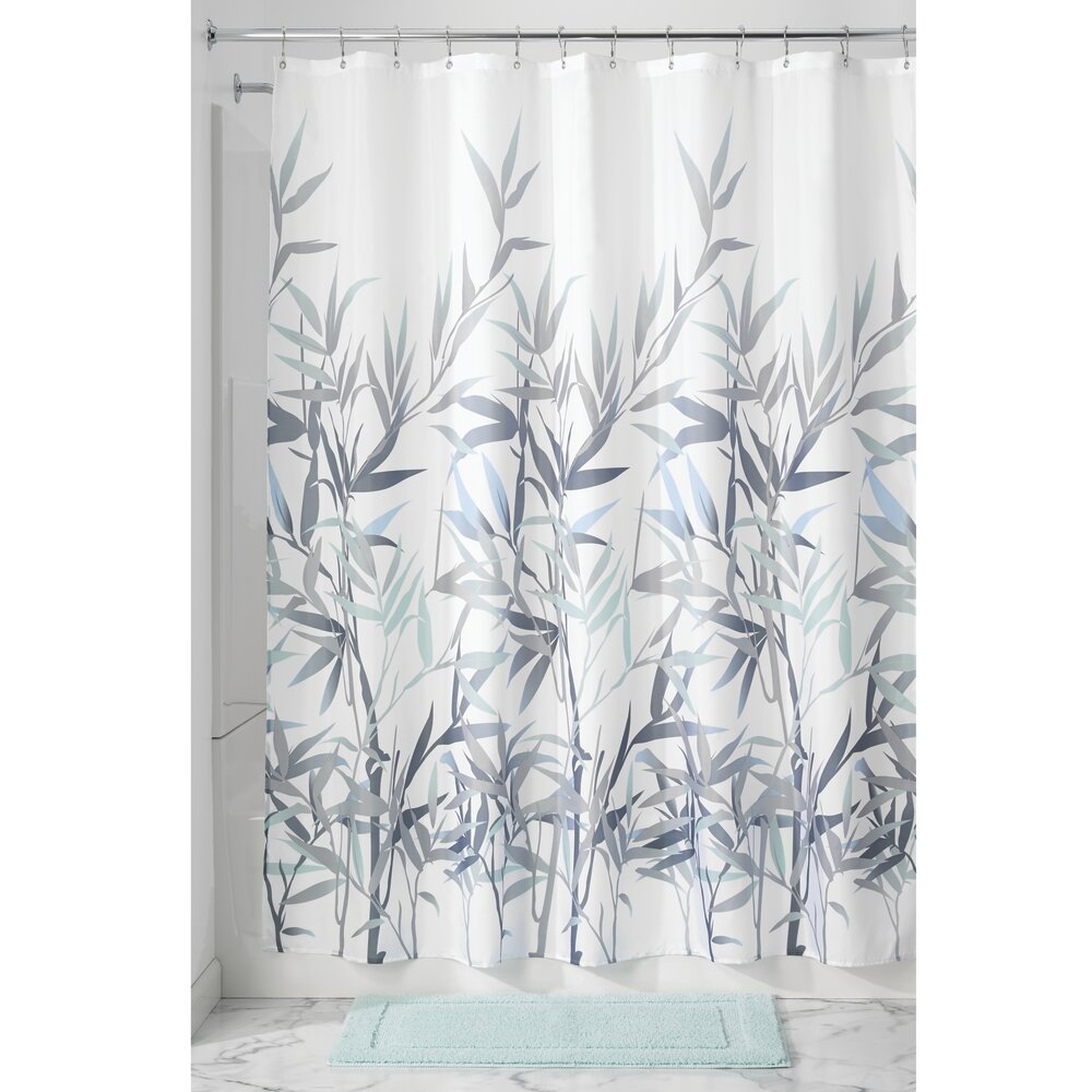 mint colored shower curtain