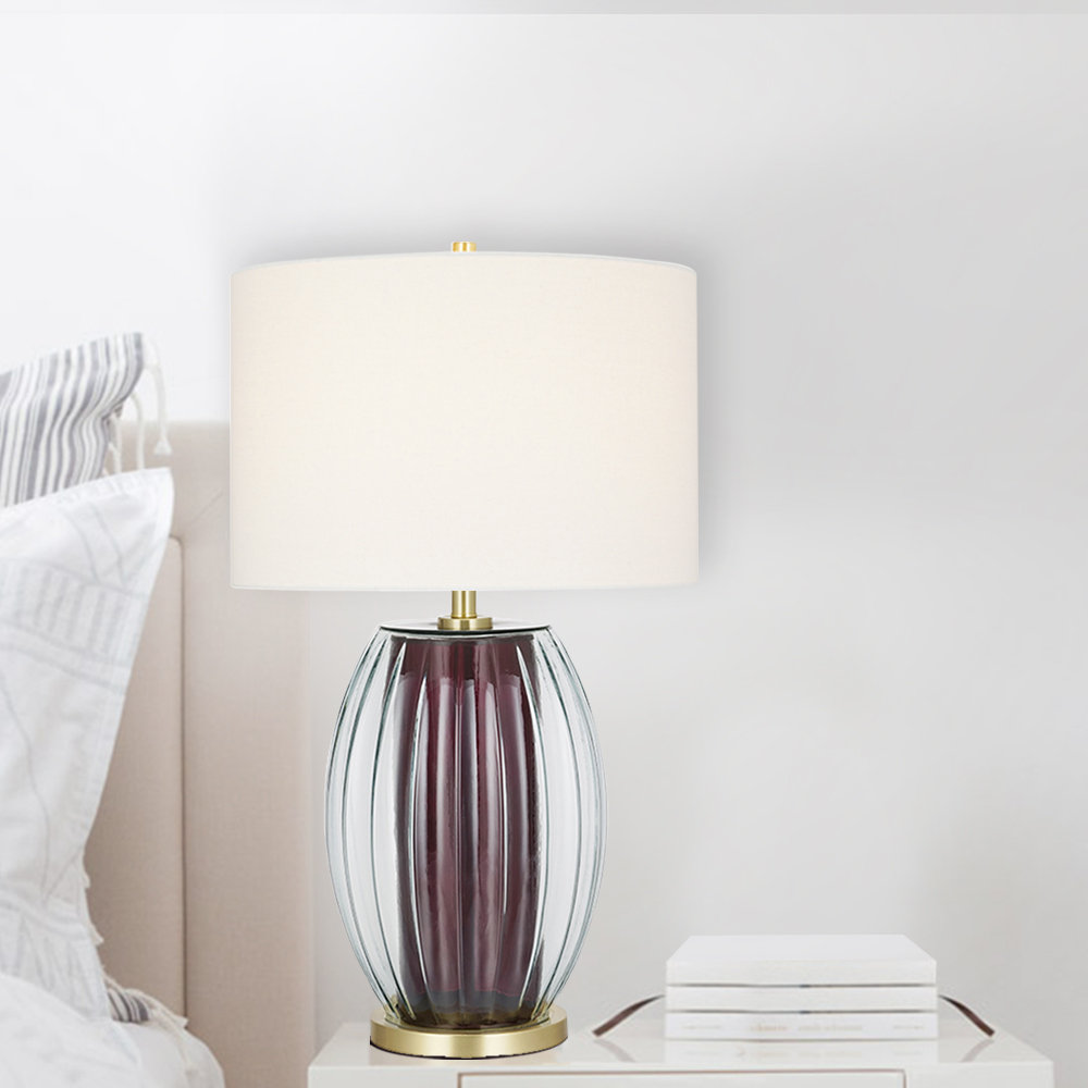burgundy table lamp
