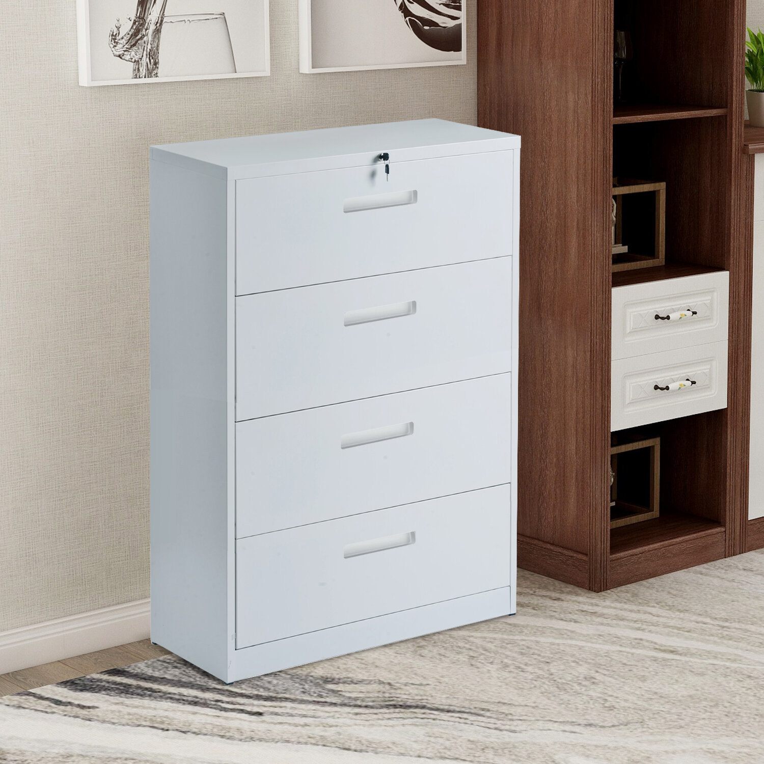 Latitude Run Derra 4 Drawer Lateral File Cabinet Wayfair