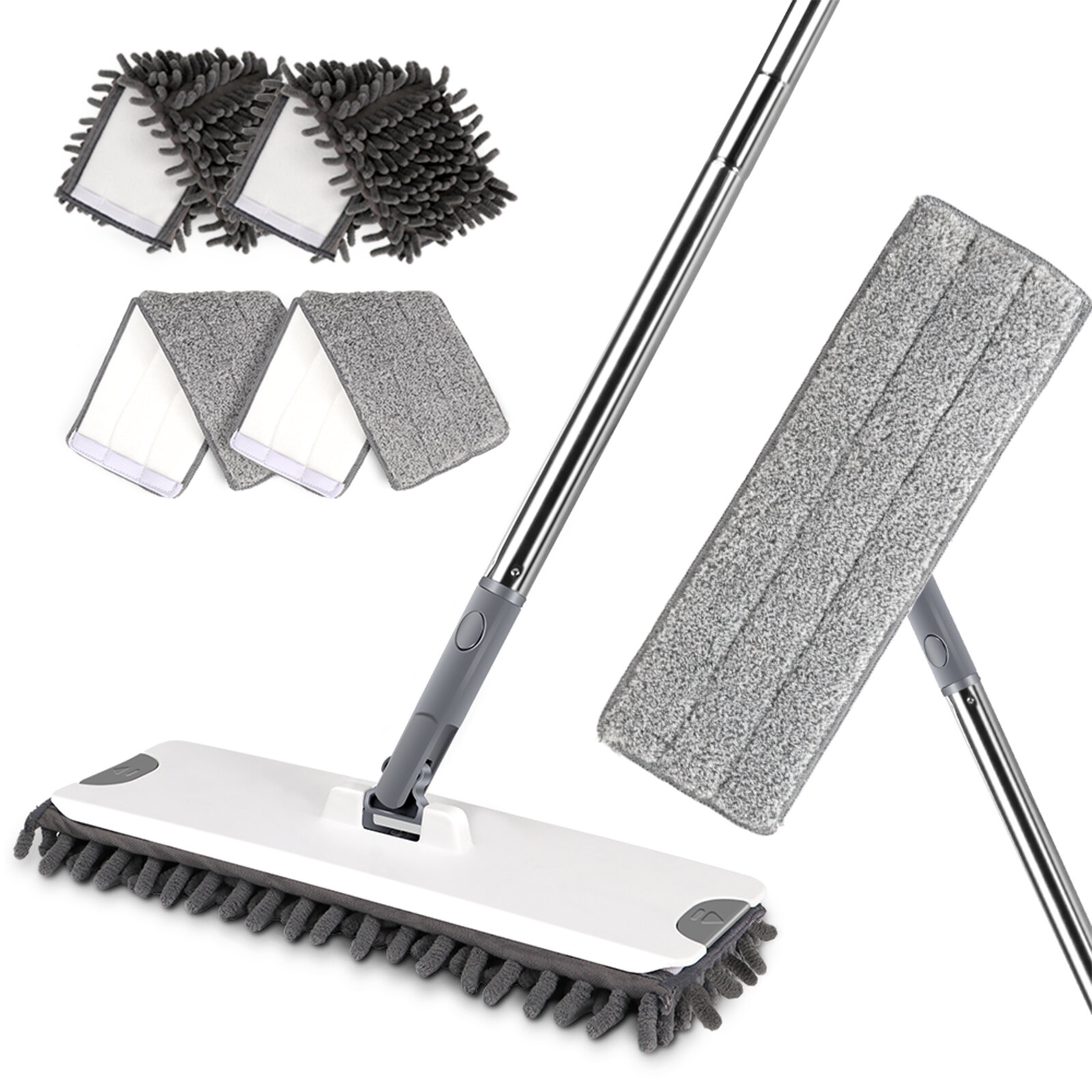 1 Pcs Mop Pads Microfiber Cleaning Dust Flat Floor Replacement Mop Flat Heads 
