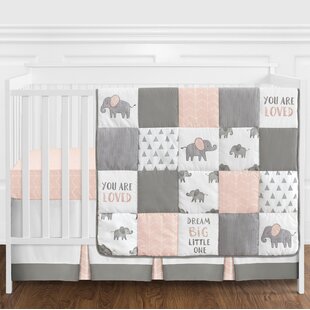 bacati elephant crib bedding