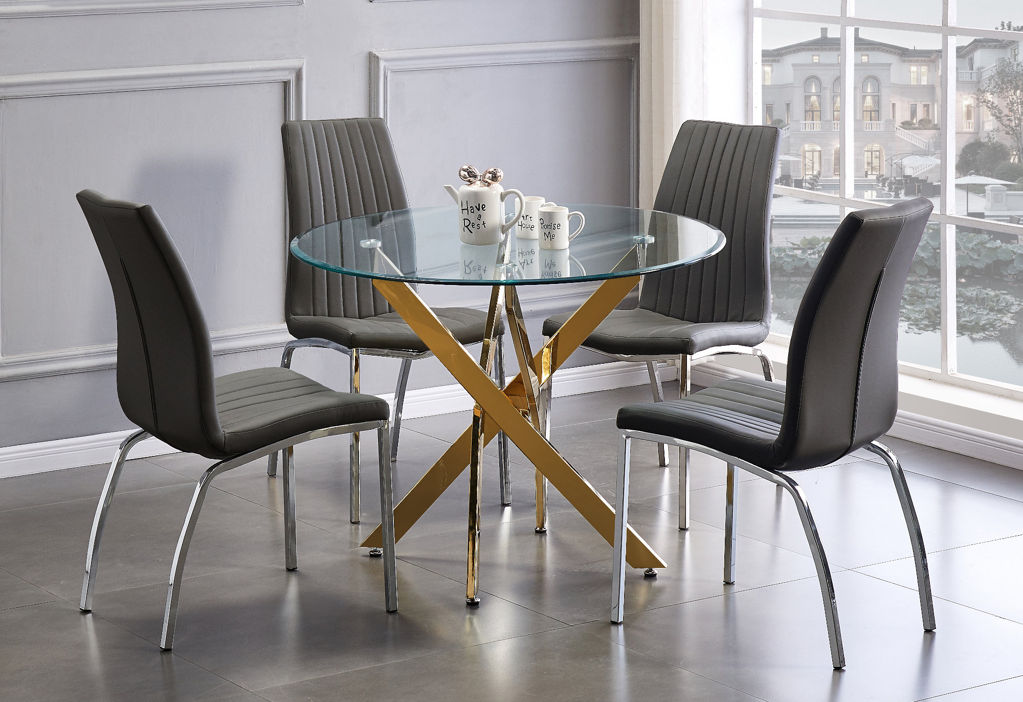 trapp dining set with 4 chairs