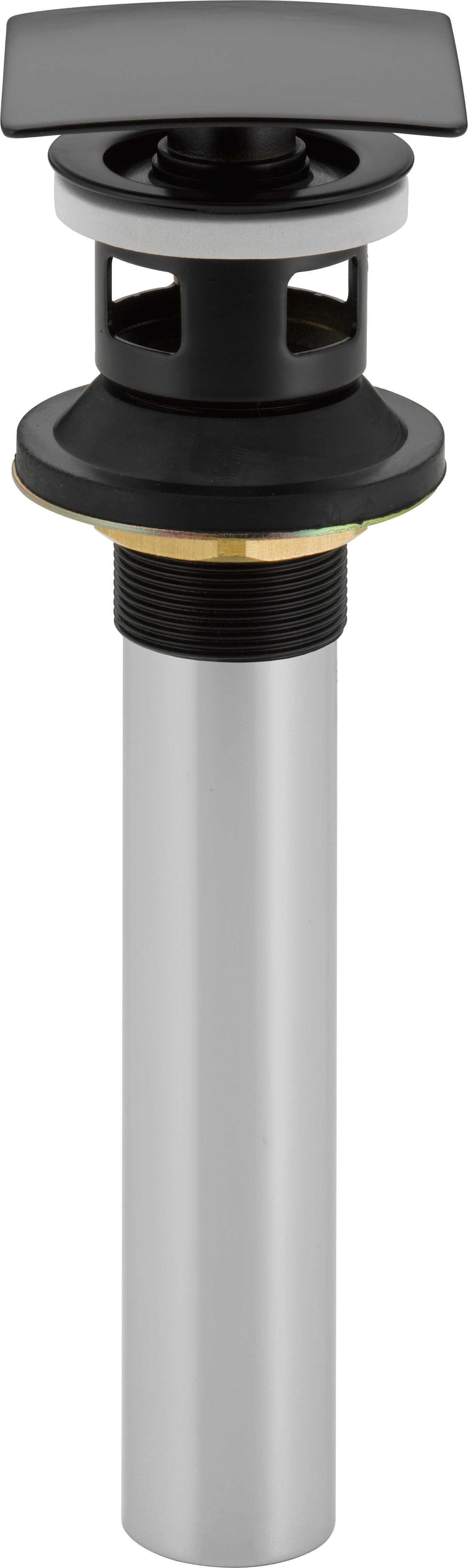 Champagne Bronze Delta 72175-CZ Square Push Pop-Up Bathroom Sink Drain with Overflow