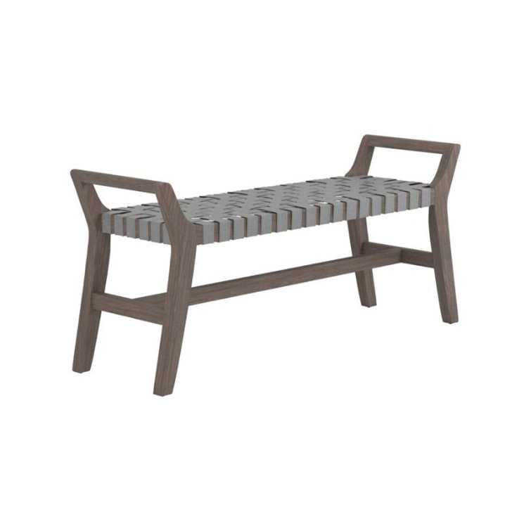 outdoor woven bench