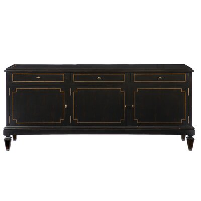 Lillian August Foster 81.5" Wide 3 Drawer Sideboard  Color: Black