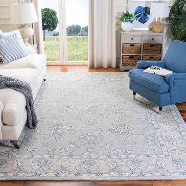 Lauren Ralph Lauren Olivier Handmade Wool Blue/Ivory Rug & Reviews | Wayfair