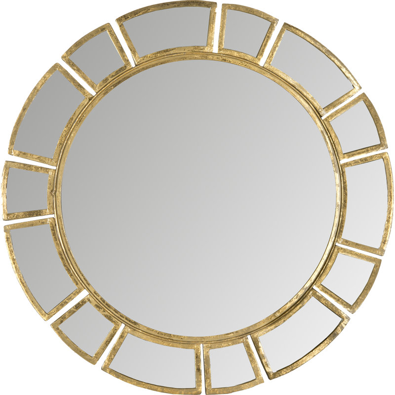 Willa Arlo Interiors Birksgate Round Antique Gold Patina Sunburst