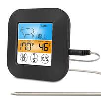 Probe Thermometer and Kitchen Timer For Oven Meat BBQ Roast with Magnet 