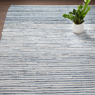 Cotton Rugs You Ll Love Wayfair Audriana Hand Woven Cotton Sky Blue Area Rug