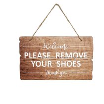 Please Take Your Shoes Off Hanging Wall Door Sign Jetec Wooden Wall Decorative Door Sign Since Little Fingers Touch Our Floor Please Remove Your Shoes at The Door Sign Shoes Off Sign