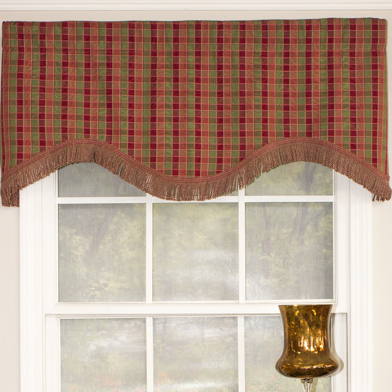 Rlf Home Velma Check Cornice 50 Window Valance Wayfair