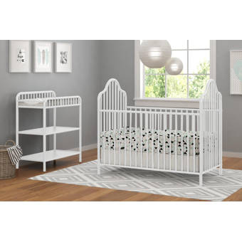 little seeds rowan valley lanley metal crib and changing table set