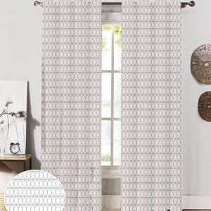 Spiral Graph Curtain Panels (Set of 2)