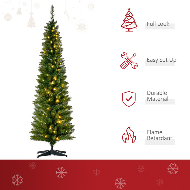 The Holiday Aisle Realistic Artificial Christmas Tree With 200 Led Pulsing Blinking Lights Reviews Wayfair