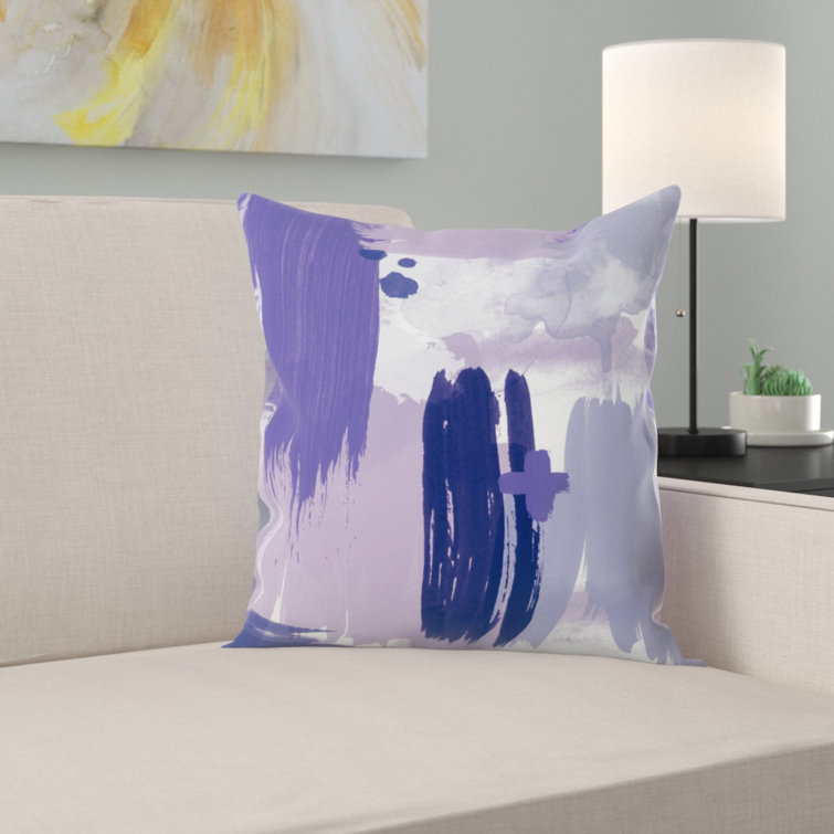 violet throw pillows