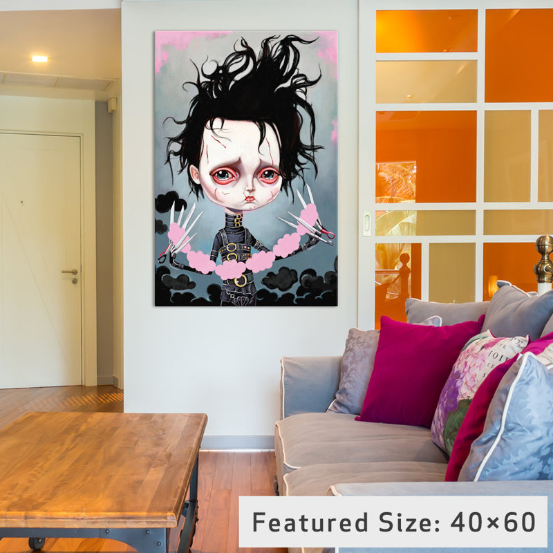 East Urban Home Edward Scissorhands Painting Print On Wrapped