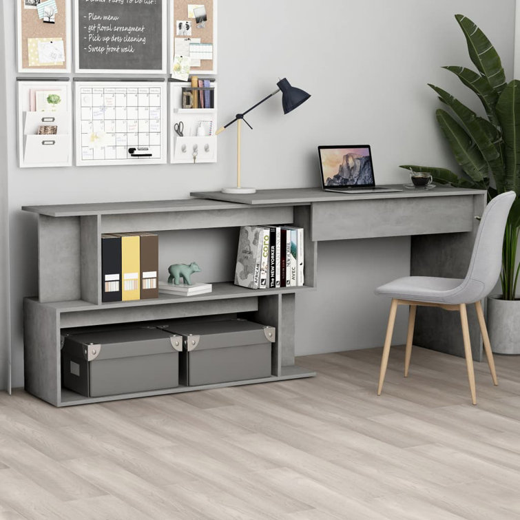 concrete grey desk