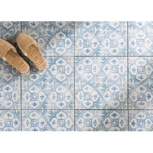 Blue Floor Tile You Ll Love Wayfair Shale 12 75 X Ceramic Field Tile In White Blue