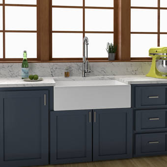 Shaws Shaker Fireclay 33 L X 18 W Farmhouse Apron Kitchen Sink Wayfair