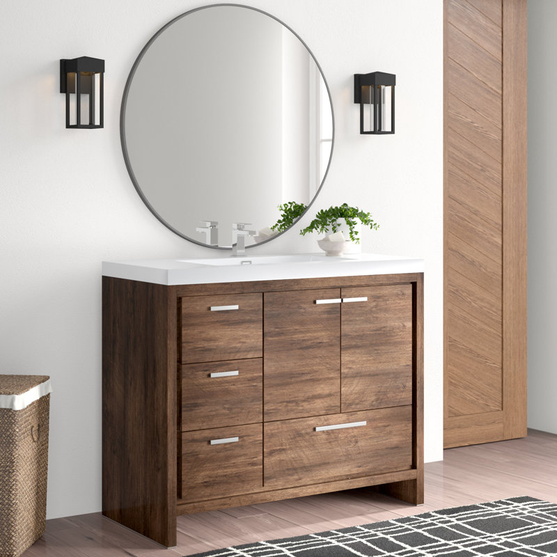 Selina Free Standing Modern 42" Single Bathroom Vanity Set ...